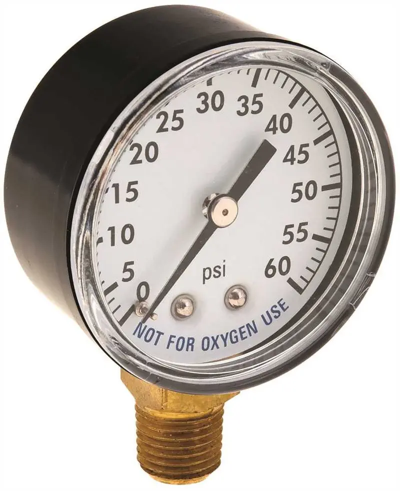 0–60 Psi Back-Mount Pressure Gauge 1