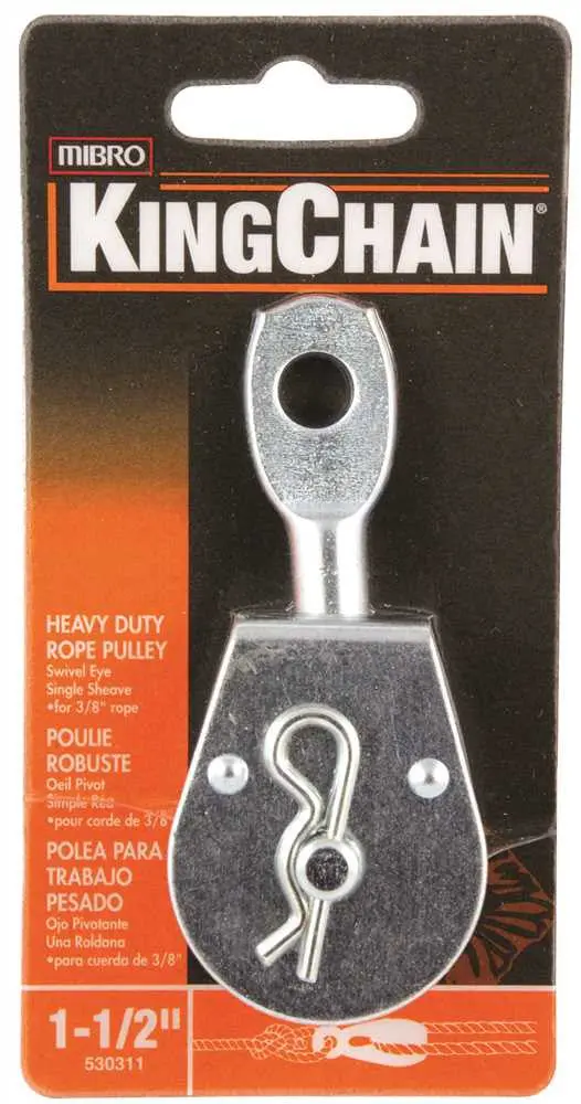 1-1/2-Inch Zinc Single-Sheave Swivel-Eye Heavy-Duty Pulley – Pack Of 1 1