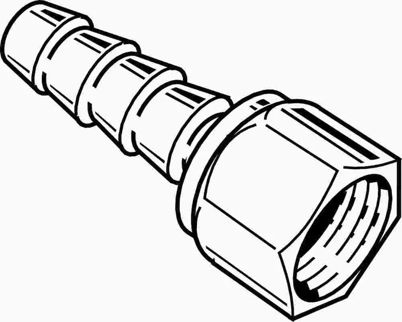 1/4" Fip Swivel Brass Hose Barb Adapter 1