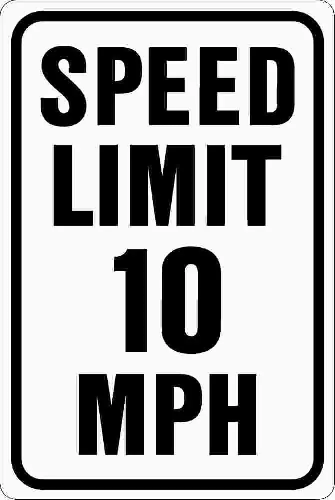 10 Mph Speed Limit Street Sign – 12" X 18" Reflective Aluminum 1