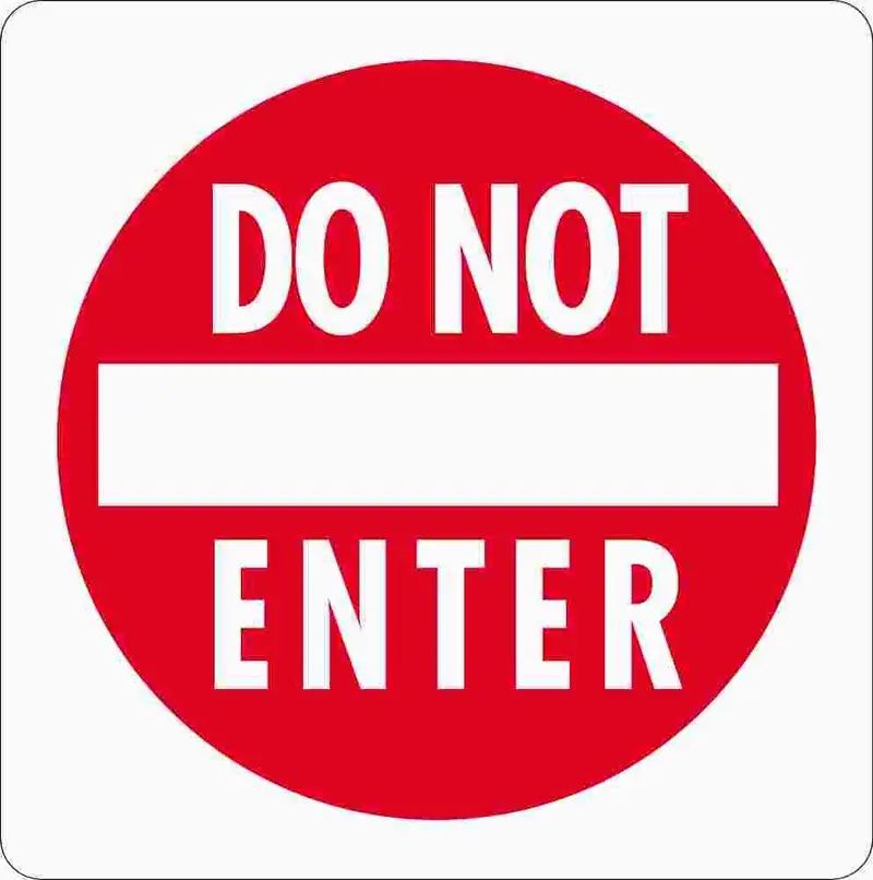 12" X 12" Aluminum "Do Not Enter" Street Sign 1