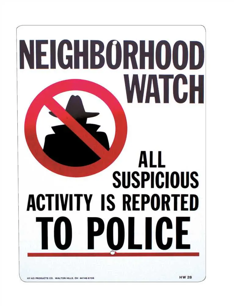 12" X 18" Aluminum "Neighborhood Watch" Community Sign 1