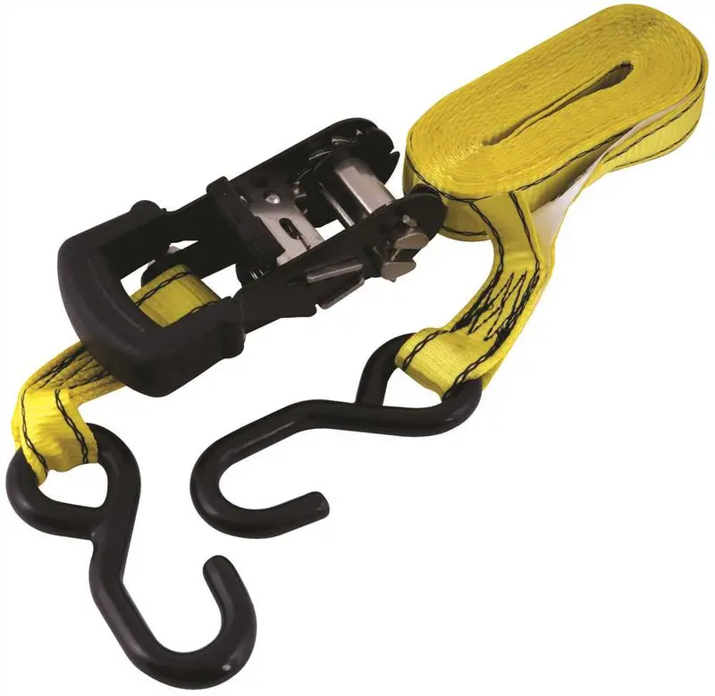 15-Foot Ratchet Tie-Down Strap With Reinforced Hooks 1
