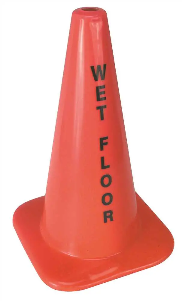 18-Inch Orange Wet Floor Safety Cone – High-Visibility Warning 1