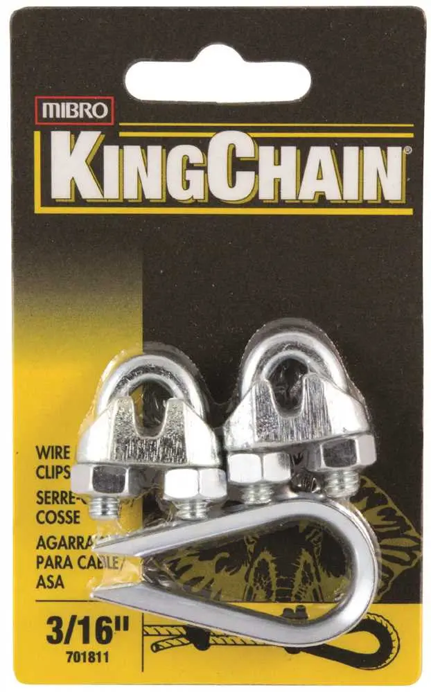 3/16-Inch Wire Rope Clips And Thimbles Combo Set 1