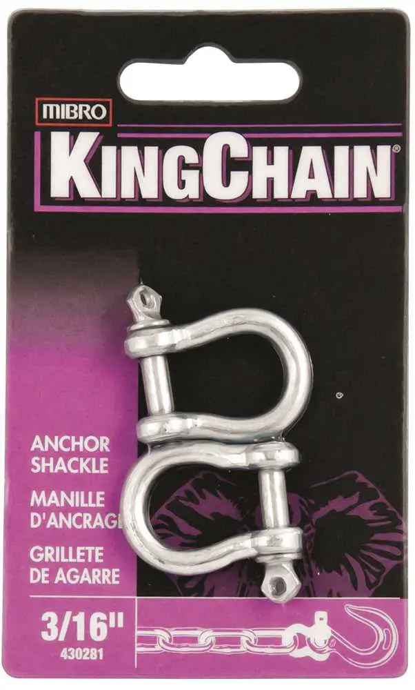 3/16-Inch Zinc-Plated Anchor Shackle (2 Per Pack) 1