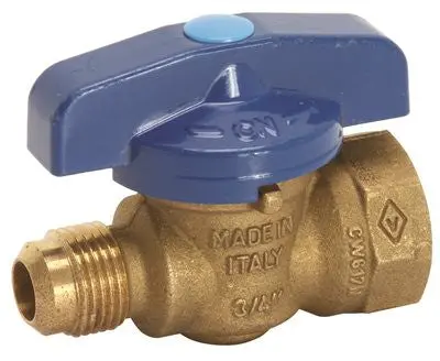 3/4" Fip × 1/2" Flare Safety Stop Gas Ball Valve – Dual-Connection Shut-Off 1