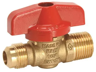 3/8-Inch Flare To 1/2-Inch Male Pipe Thread Gas Ball Valve (Aga Certified) 1