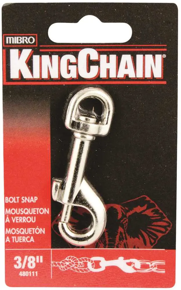 3/8-Inch Nickel-Plated Bolt Snap With Round Swivel – Pack Of 1 1