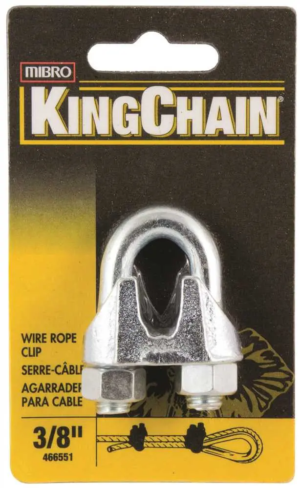 3/8-Inch Zinc-Plated Wire Rope Clip (Sold Individually) 1