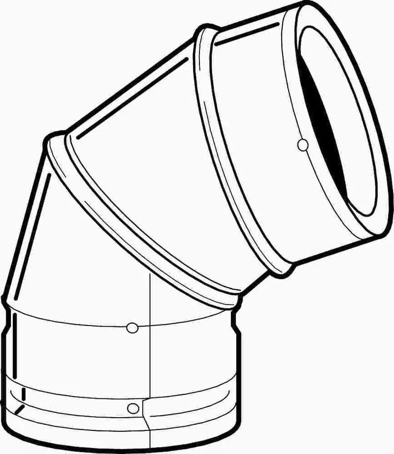 3-Inch Type B Gas Vent Adjustable 45–60-Degree Elbow 1
