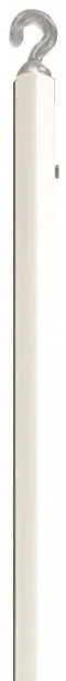 35.5-Inch White Wand For Premium Aluminum Shelving 1