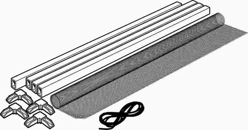 36-Inch Aluminum Window Screen Replacement Kit 1