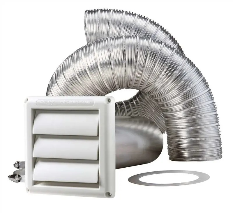 4-Inch Aluminum Dryer Vent Duct Kit – 8-Foot Rigid-Flexible Hybrid Assembly 1