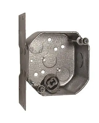 4-Inch Octagon Ceiling Fan Electrical Box With 2-1/8-Inch Depth And Mounting Bracket 1