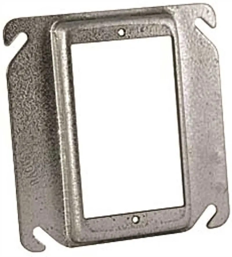 4-Inch Square Raised Mud Ring – 1–2 Inch Height, Two-Device Tile-Compatible 1
