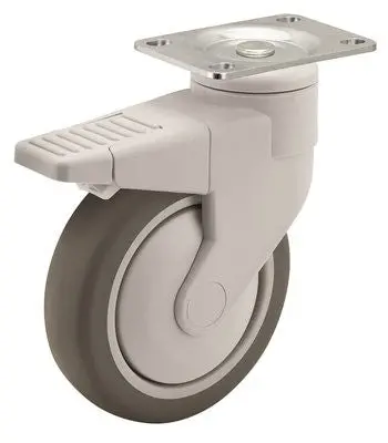 5-Inch Nylon Swivel Caster – 220 Lb Load Capacity, Plastic Wheel 1