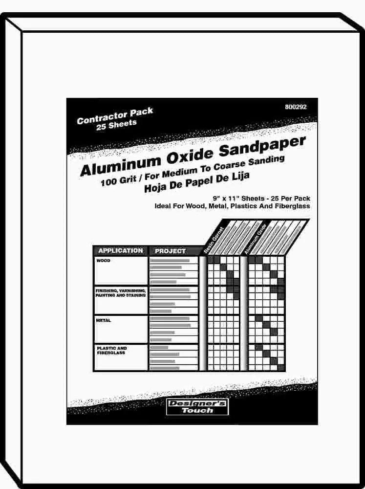 9 In X 11 In Sandpaper Sheets – 220 Grit Fine Finishing Abrasive 1