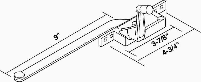 9-Inch Right-Hand Bronze Casement Window Operator – Heavy-Duty Crank Mechanism 1