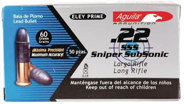 Aguila .22 Lr Sniper Subsonic Ammunition – 60-Grain, 50-Count Box 1