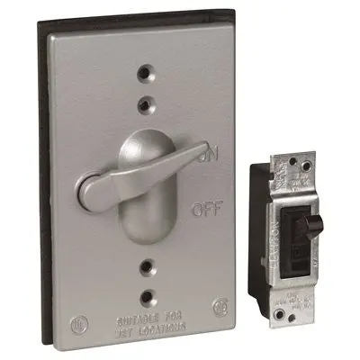 Aluminum Toggle Switch Weatherproof Cover – Single Gang Rated 1