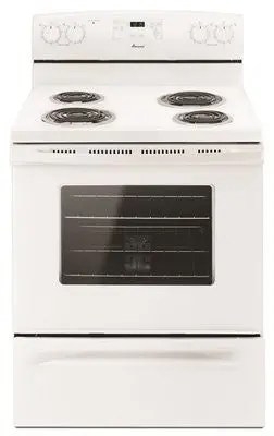 Amana® 30-Inch Electric Freestanding Range – 4.8 Cu. Ft. Single Oven, White 1