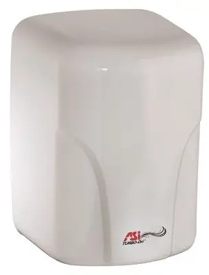 American Specialties High-Speed Surface-Mount Hand Dryer – White, 120V, 48–68 Cfm 1
