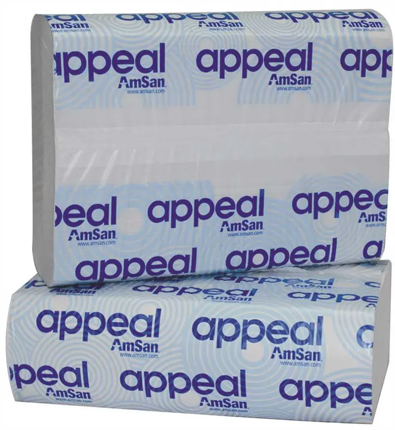 Appeal Multifold Paper Towels — White, 9 In X 9.5 In, 12 Packs/Case (4,000 Sheets) 1