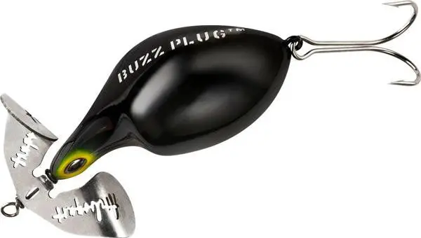 Arbo Buzz Plug Topwater Bait – 1-Ounce, Matte Black Finish 1
