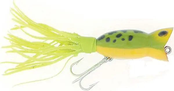 Arbo Hula Popper Topwater Frog – 5/8 Oz, 2.25 Inches, Yellow 1