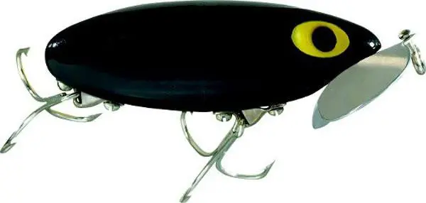 Arbo Jitterbug 1/4 Oz, 2-Inch Black Topwater Bait 1