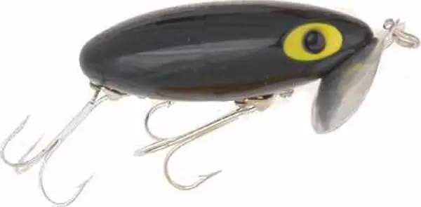 Arbo Jitterbug Musky Lure – 1.25 Oz, 4.5-Inch, Black Finish 1