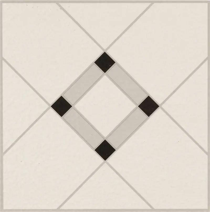 Armstrong Lattice Lane Self-Adhesive Vinyl Floor Tiles – 12"×12" No-Wax Black-And-White Residential Tiles (.045" Gauge) 1