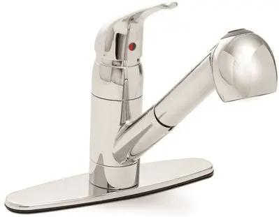 Bayview Pull-Out Kitchen Faucet – Lead-Free Chrome Finish, Flexible Dual-Mode Spray Head 1