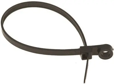 Black Nylon Cable Tie – Catamount Style, 7" Length 1