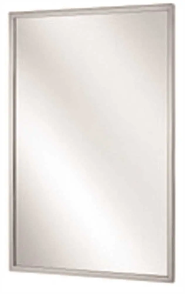 Bradley Stainless Steel Channel-Frame Mirror – 18" X 30" 1