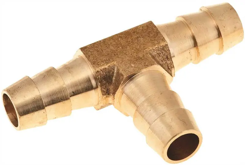 Brass Hose Barb Tee Fitting – 3/8-Inch Npt Thread Size 1