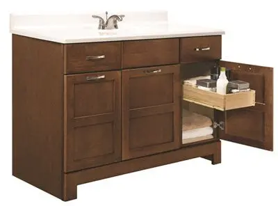 Chandler Cognac Bathroom Vanity Cabinet By Rsi Home Products – Fully Assembled, 48" Wide 1