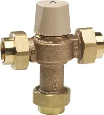 Chicago Faucets® Ecast® Lead-Free Thermostatic Mixing Valve – Includes Check Valves And Filter Screens For Scald Protection 1