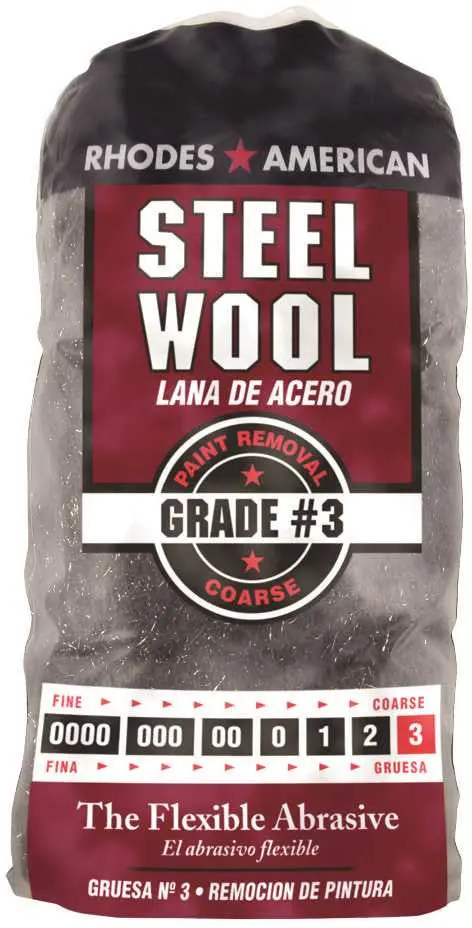 Coarse-Grade Steel Wool Pads, Grade #3, 12 Per Sleeve 1