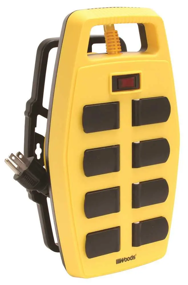 Coleman 8-Outlet Workshop Power Block With Cord Storage Docking Station 1