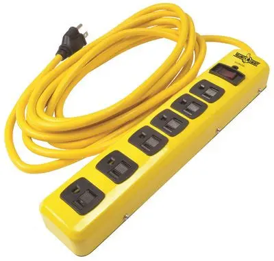 Coleman Cable Yellow Jacket® 6-Outlet Metal Surge Protector – 15-Foot Cord 1