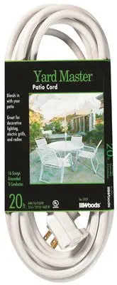 Coleman Yard Master Outdoor Extension Cord – 20 Ft, White 1