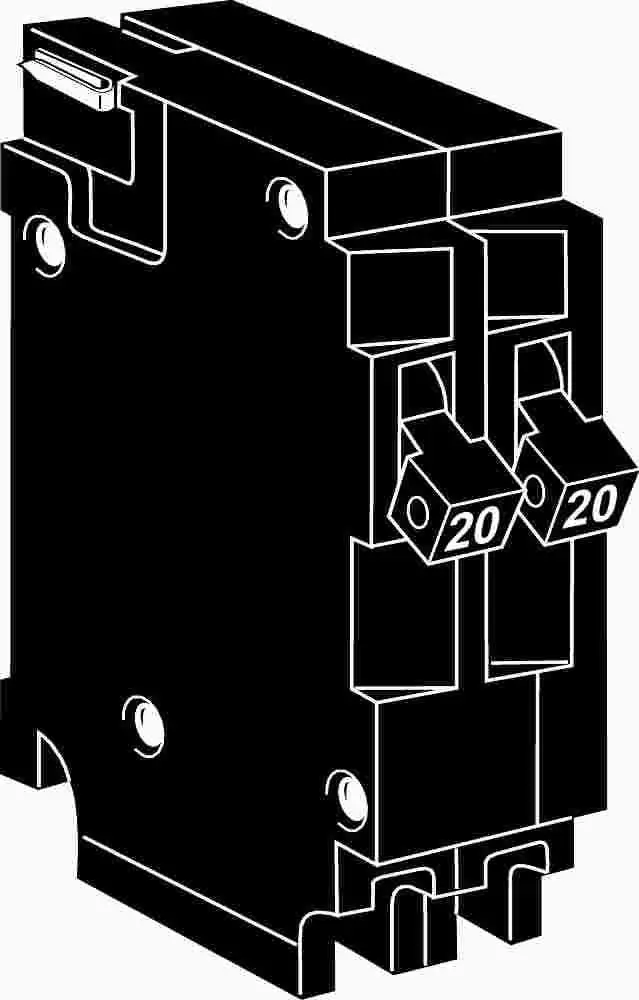 Connecticut Electric Type A 2-Pole Circuit Breaker – 1-Inch, 120/240V Ac, 20-Amp Rating 1