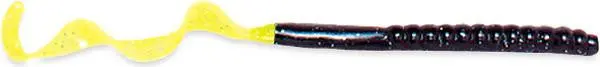 Culprit 7.5-Inch Black-Chartreuse Tail Worm – 13-Bag Bulk Pack 1