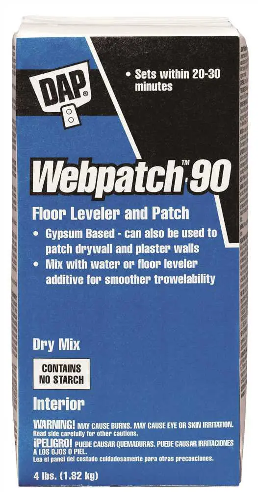 Dap Webpatch 90 Floor Leveler & Patch – 4 Lb Bucket, Self-Leveling Repair 1