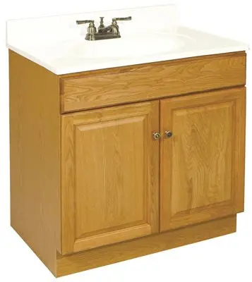 Design House® Claremont Honey Oak Bathroom Vanity – 24" Wide × 21.5" Height, Two-Door Rta Cabinet 1