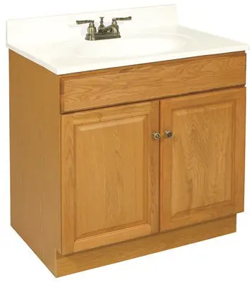 Design House® Claremont Honey Oak Bathroom Vanity – 30" Wide × 21.5" Height, Two-Door Rta Cabinet 1