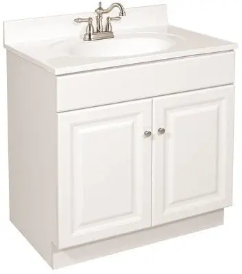 Design House Wyndham Bathroom Vanity – 24-Inch White Rta Cabinet (2-Door Style) 1