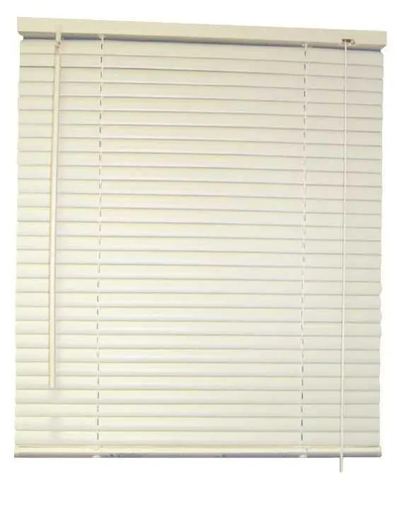 Designer’S Touch® 1" Alabaster Vinyl Mini Blinds – 69" Width × 64" Length 1